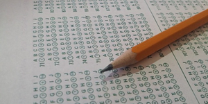 Fill in the bubble answer sheet for act and sat tests with pencil