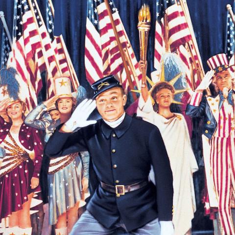 Yankee Doodle Dandy movie characters in patriotic costumes